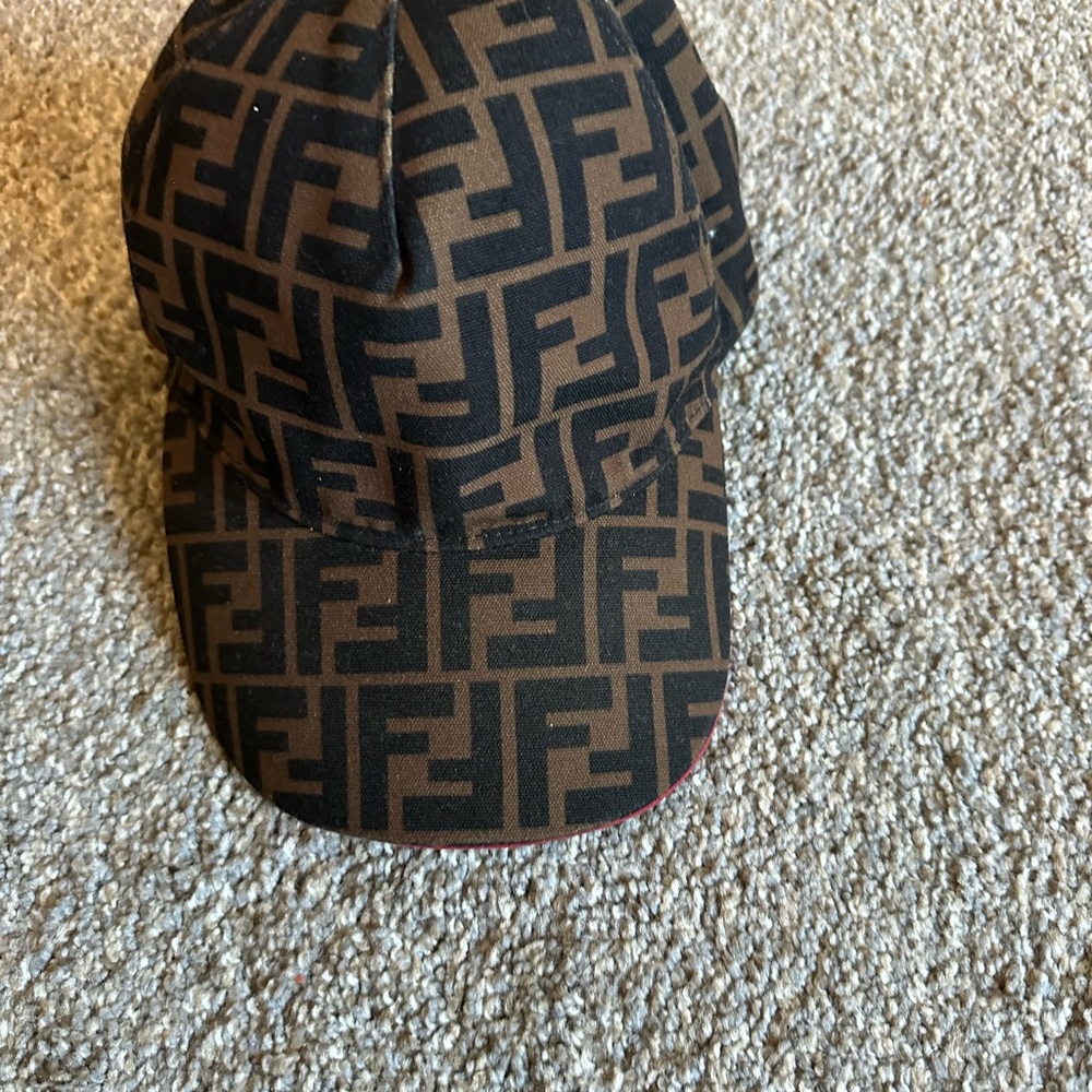 Fendi Black and Brown Monogram Hat